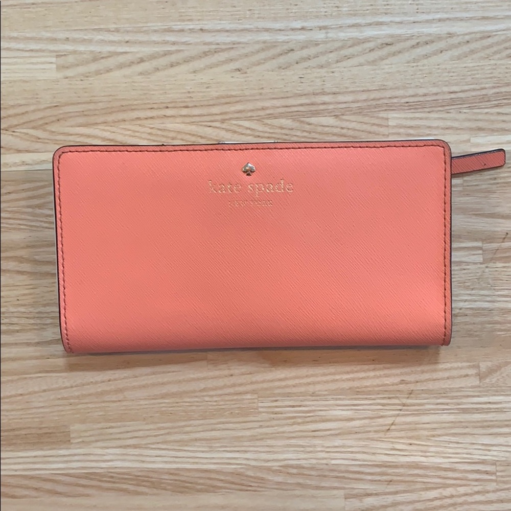 Kate Spade Coral Slim Bifold Wallet